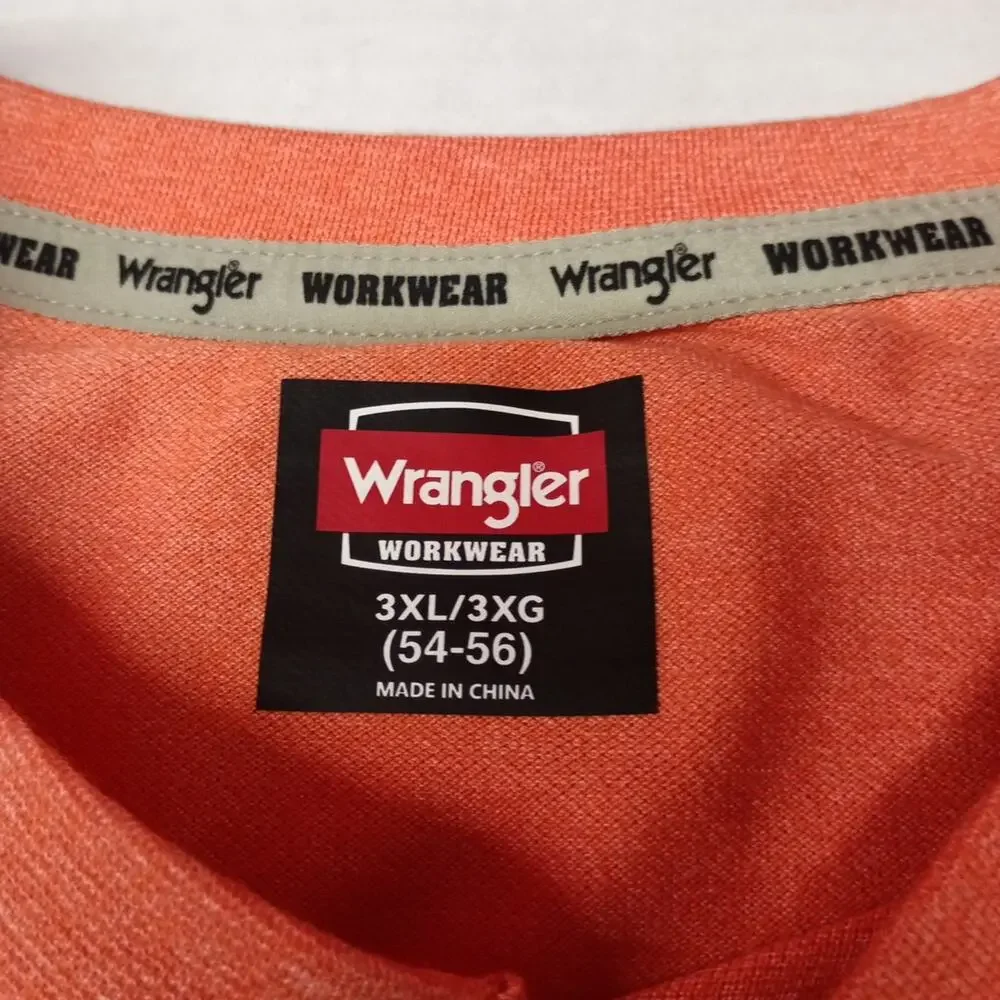 Wrangler Workwear Henley Shirt‎ Men's 3XL (54-56) Arabesque Relaxed Fit Pocket